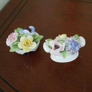Copodimonte Porcelain Flower Miniatures